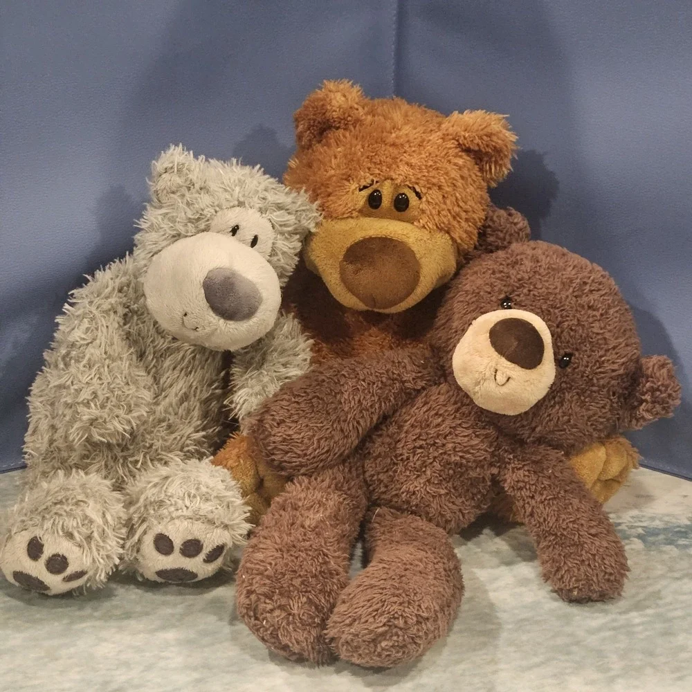 GUND Bear Plush Lot Sidney Slouchers Fuzzy 12